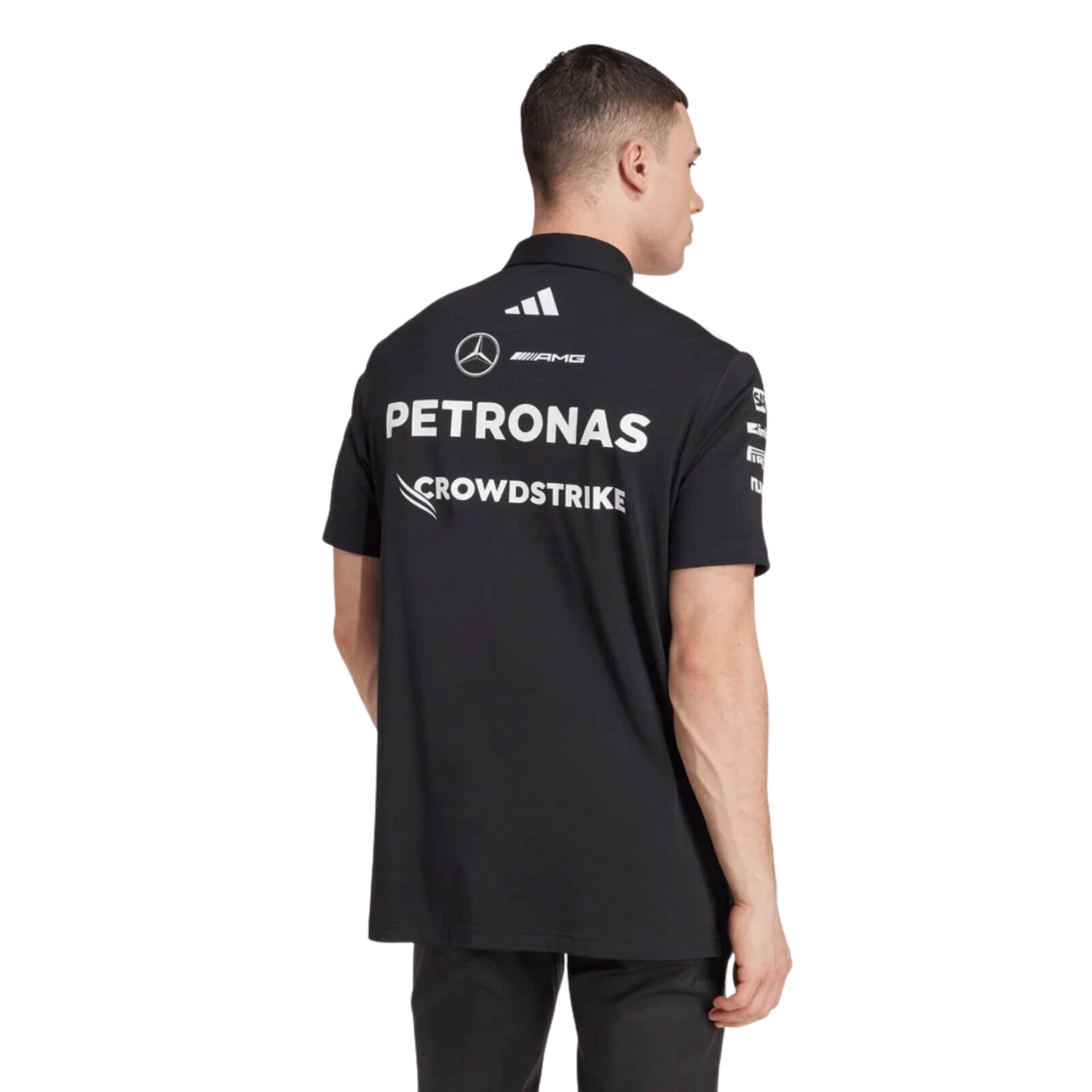 Polo Shirt Mercedes AMG Petronas F1 2025 - Preto