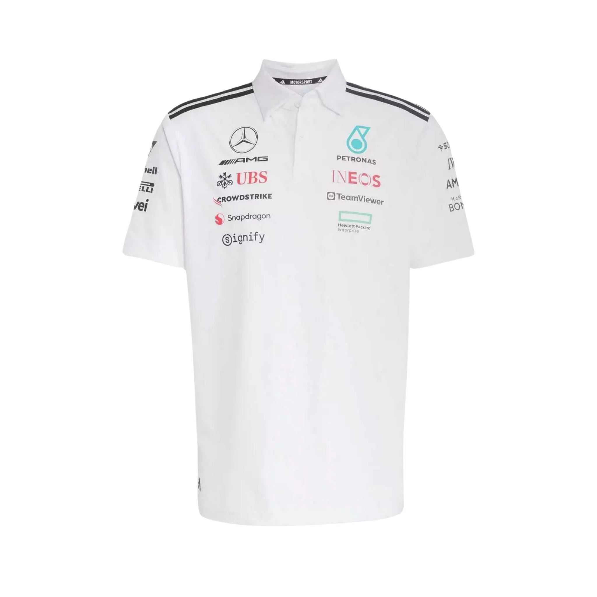 Polo Shirt Mercedes AMG Petronas F1 2025 - Branco