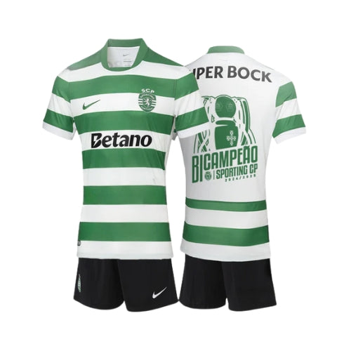 Kids Kit - Sporting Home 25/26 - Back-to-back Champions Edition