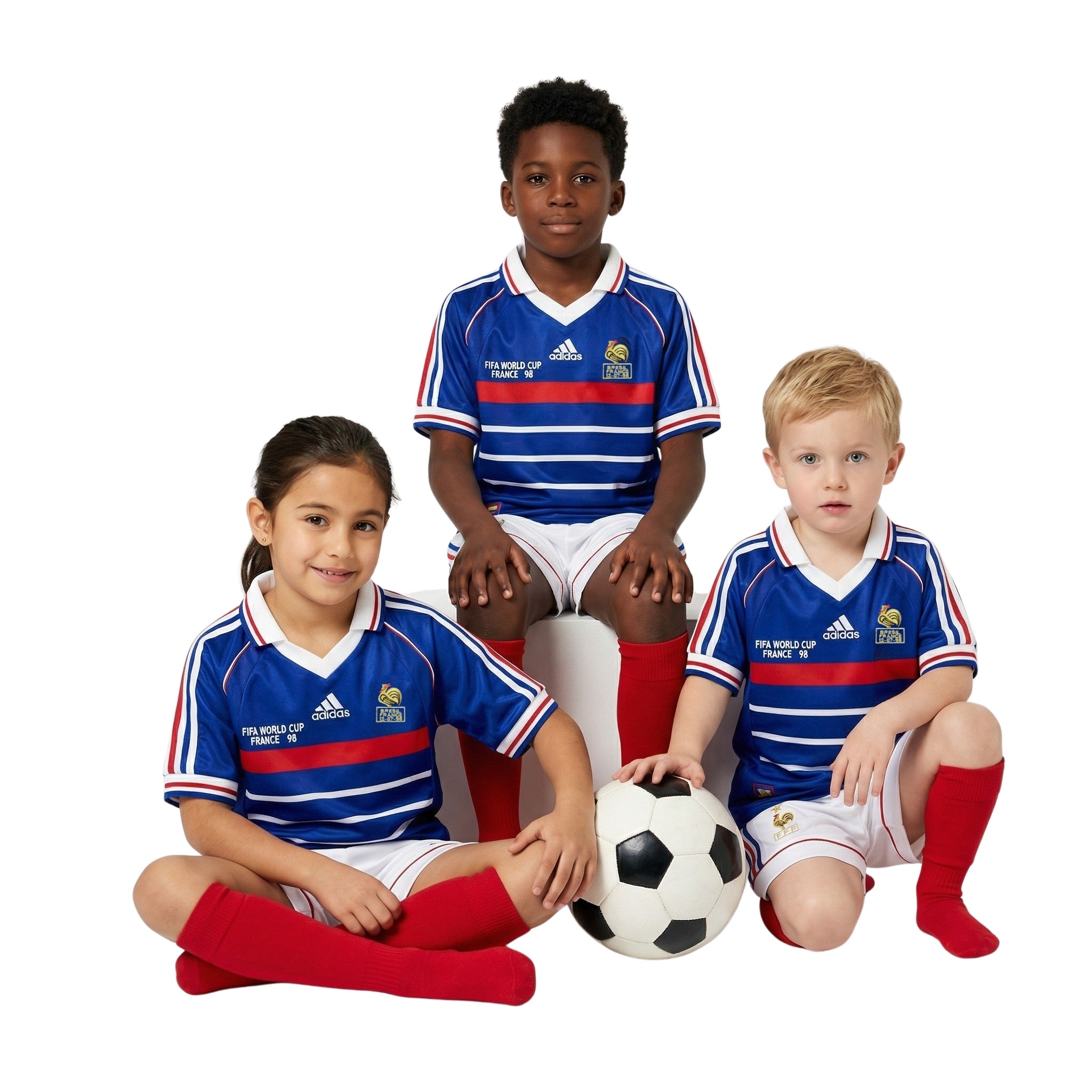 Kit de Criança - França Home 98 - Mundial 1998